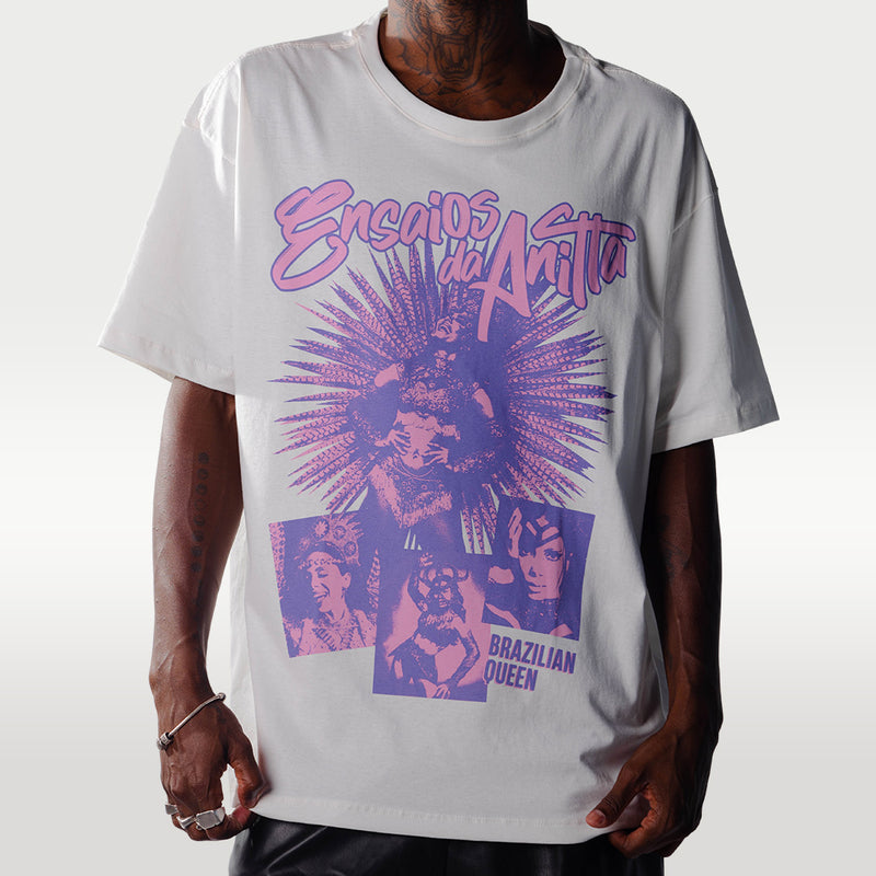 CAMISETA ENSAIOS DA ANITTA BRAZILIAN QUEEN - BRANCO