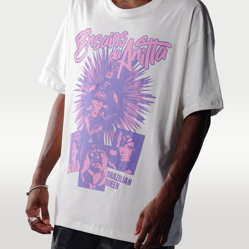 CAMISETA ENSAIOS DA ANITTA BRAZILIAN QUEEN - BRANCO